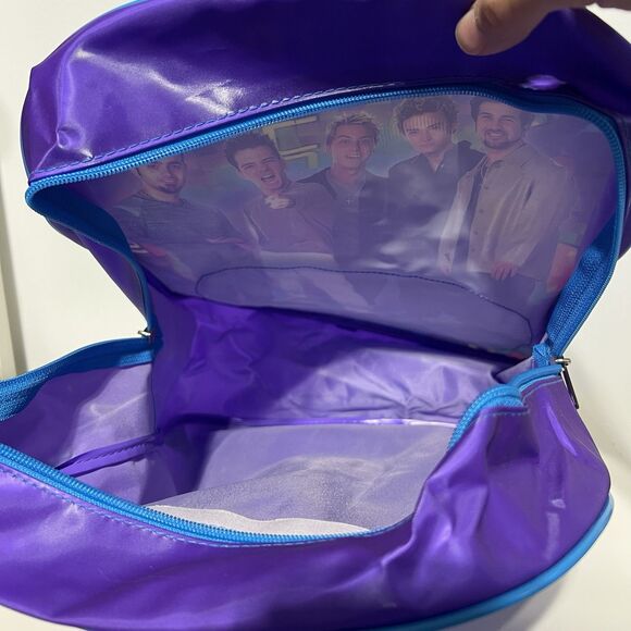 NSYNC Y2K Backpack Vinyl 2001 Blue Purple Keychain New *Stains On Strap main image 5